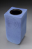 Long Semi Circular Prism Stoneware Vase Dry Glaze Blue 13x13x26 cm: SCXLP 3-4 $195 SOLD